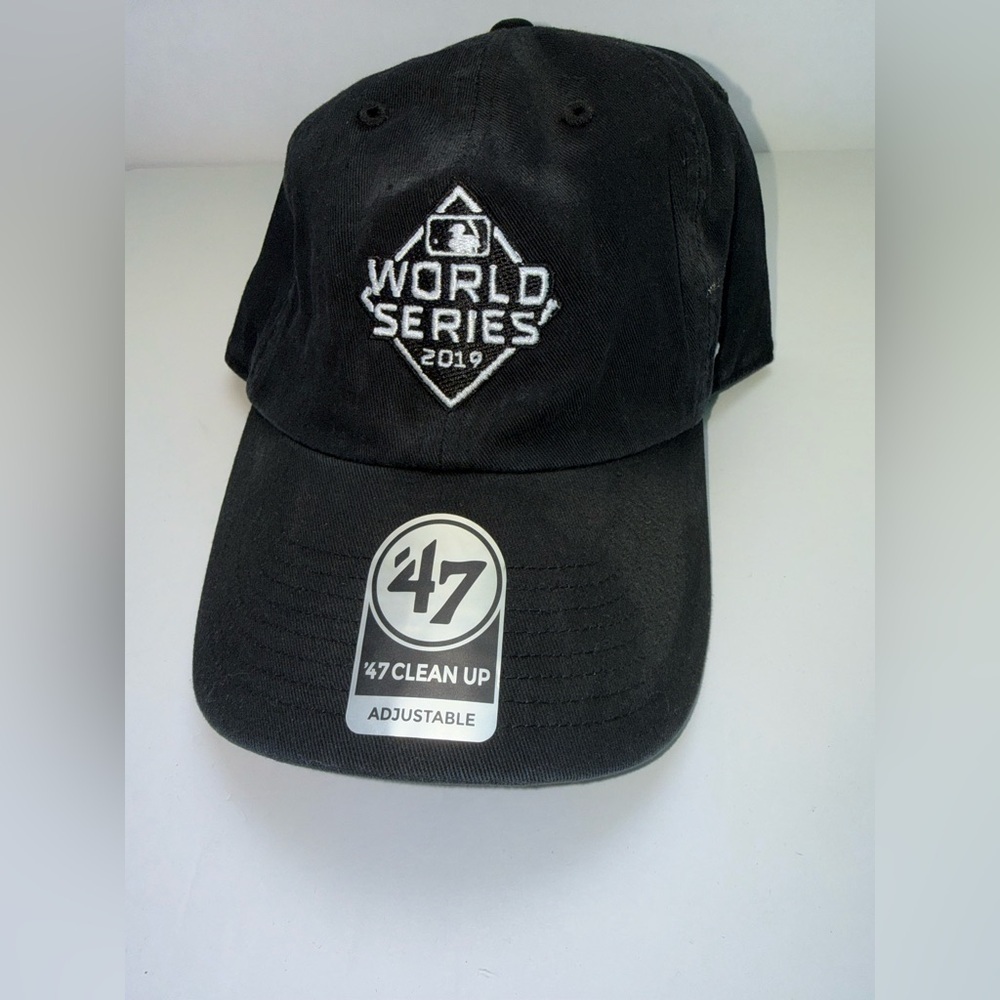 ’47 Brand MLB 2019 World Series Logo Clean Up Adjustable Hat - Black